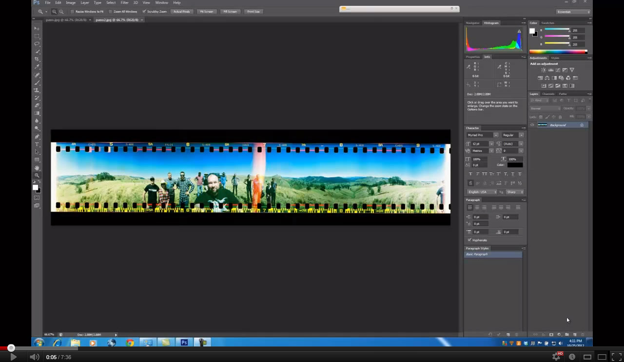 Using Photoshop’s Timeline to Pan across a Panoramic Image