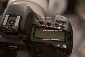 Canon 5D Mark II Spot Metering using top- of camera