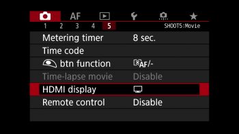 HDMI display setting