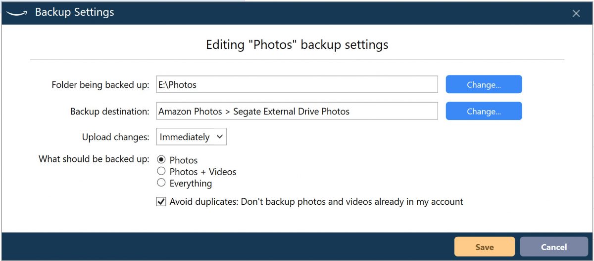 Using Amazon Drive's Unlimited Photo Storage for Backups
